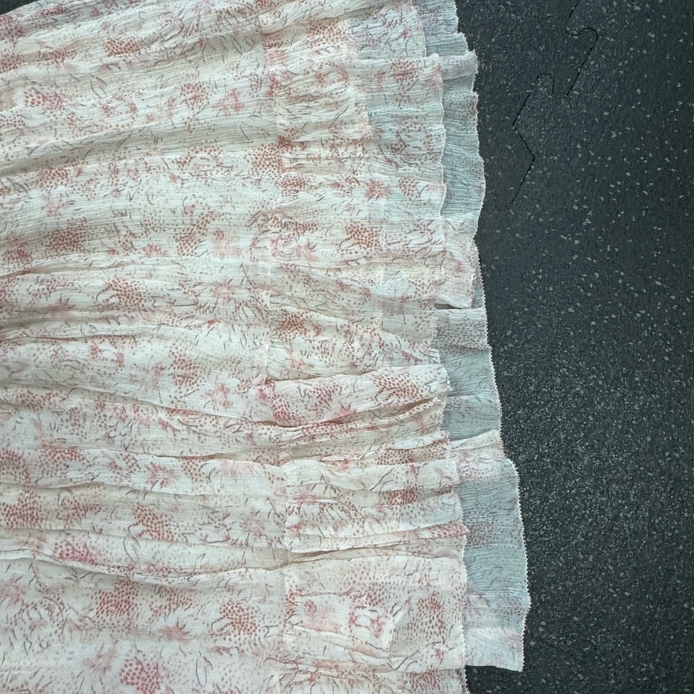 Allsaints Annie Lanai Ruffled Pink Floral Mini Dress - Picture 6 of 8